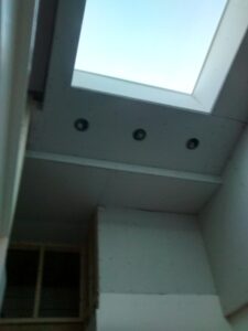 Framing and Drywalling Skylight